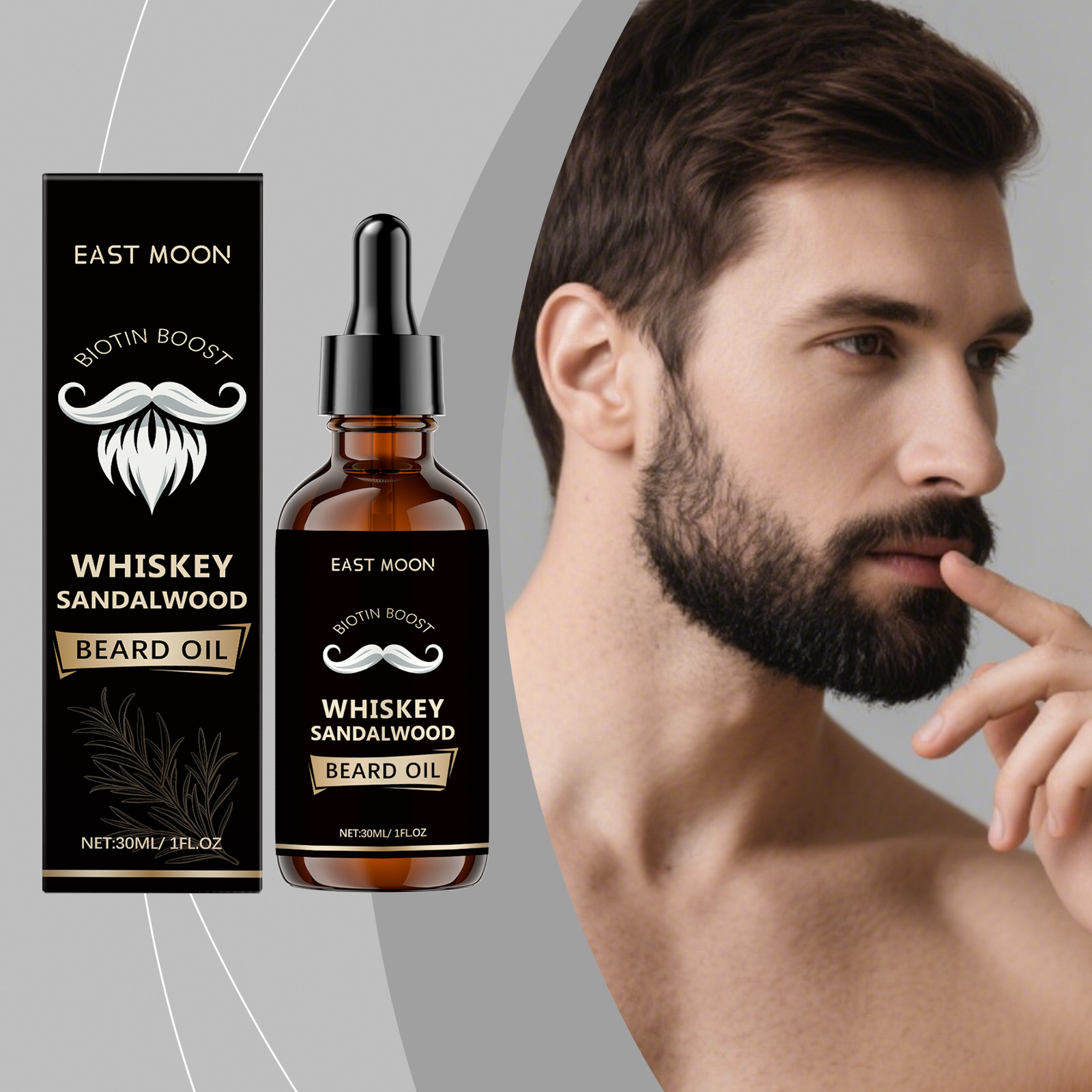 Men'S Grooming Tonic - East Moon Rosemary Beard Care Oil