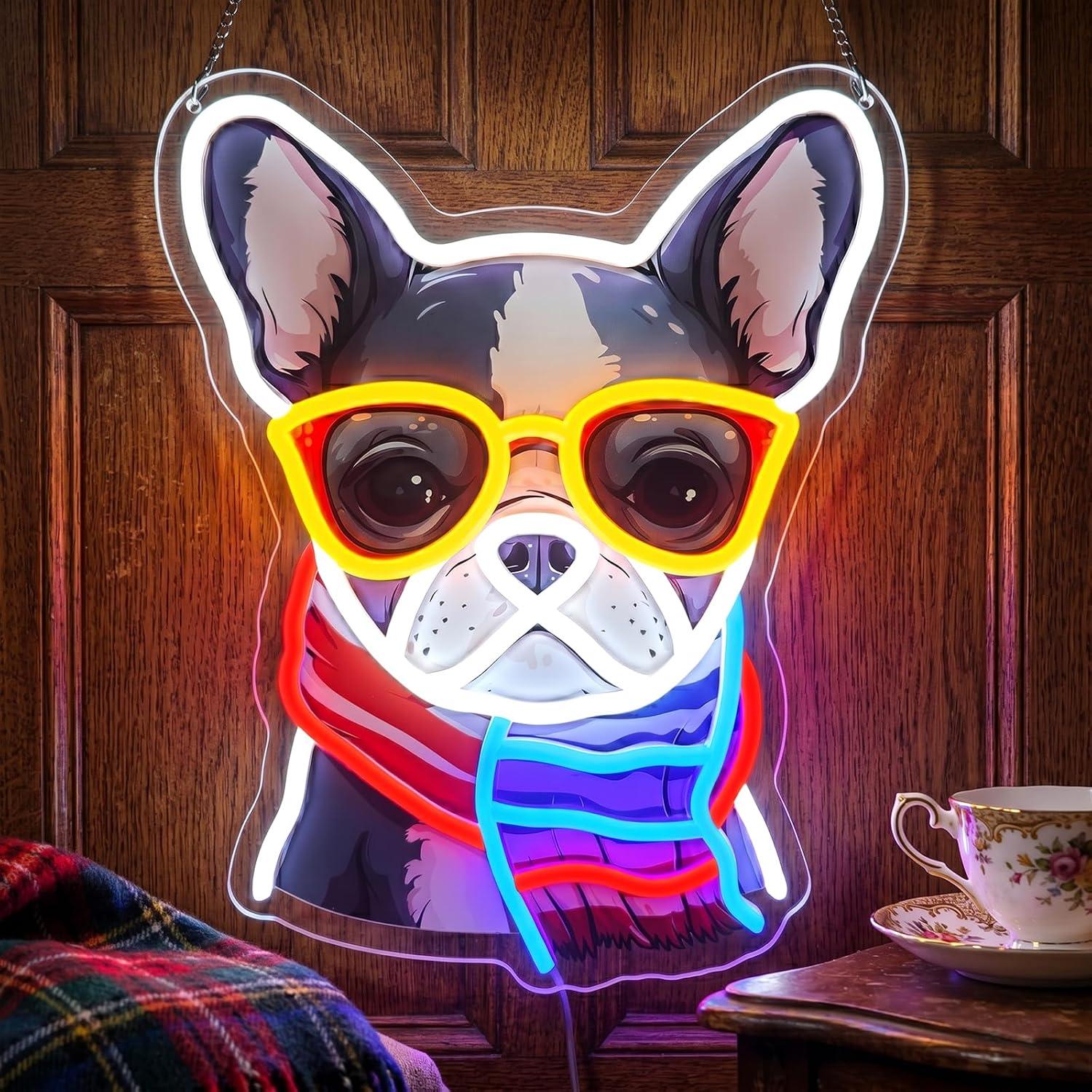 French Bulldog Neon Sign Dimma - Men'S Grooming Dc review and price