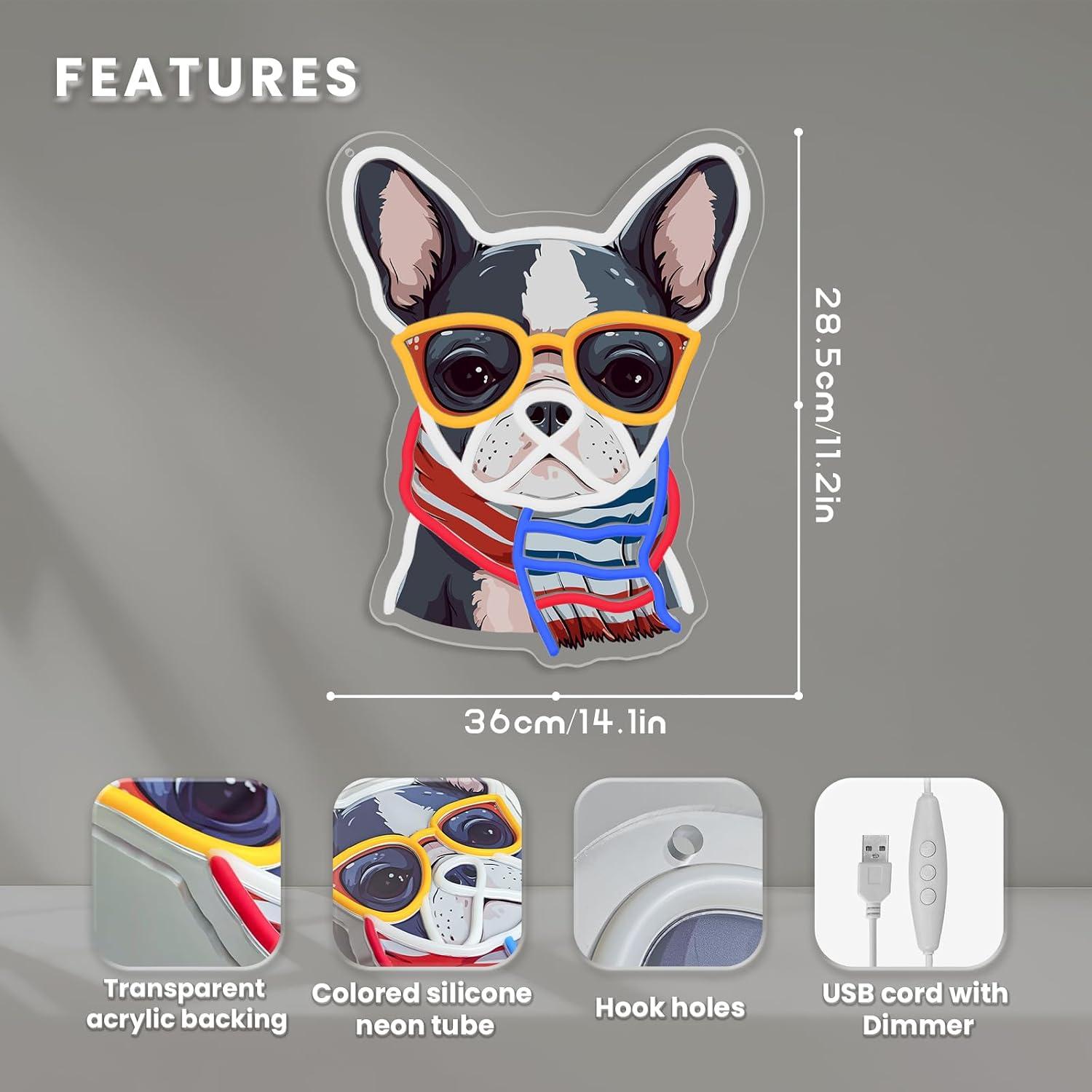 French Bulldog Neon Sign Dimma - Men'S Grooming Dc review and price