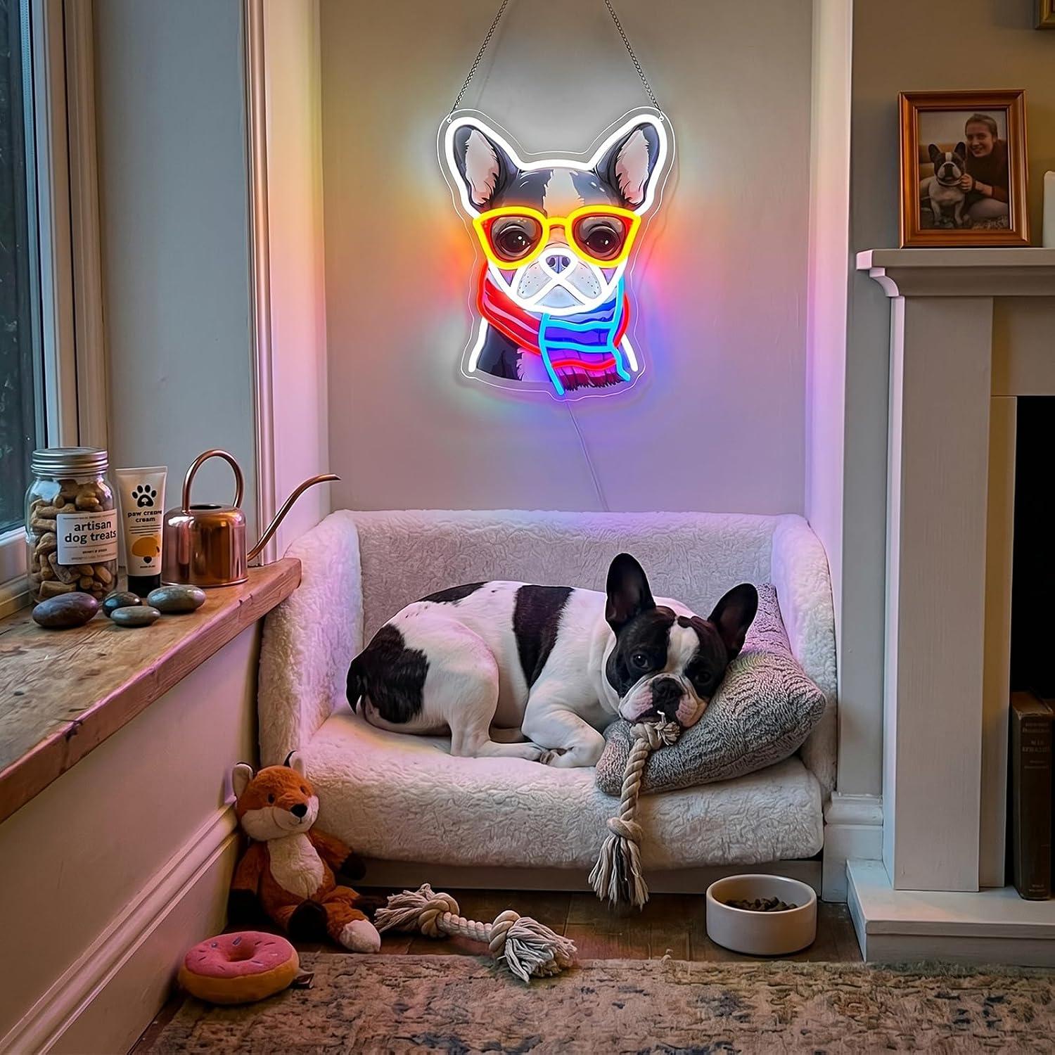 French Bulldog Neon Sign Dimma - Men'S Grooming Dc review and price
