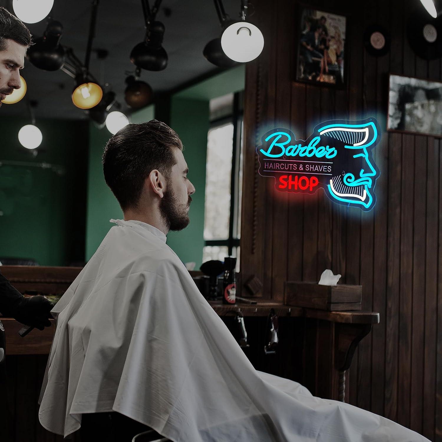 Barber Shop Neon Sign USB Dimm - Men'S Grooming Dc review and price