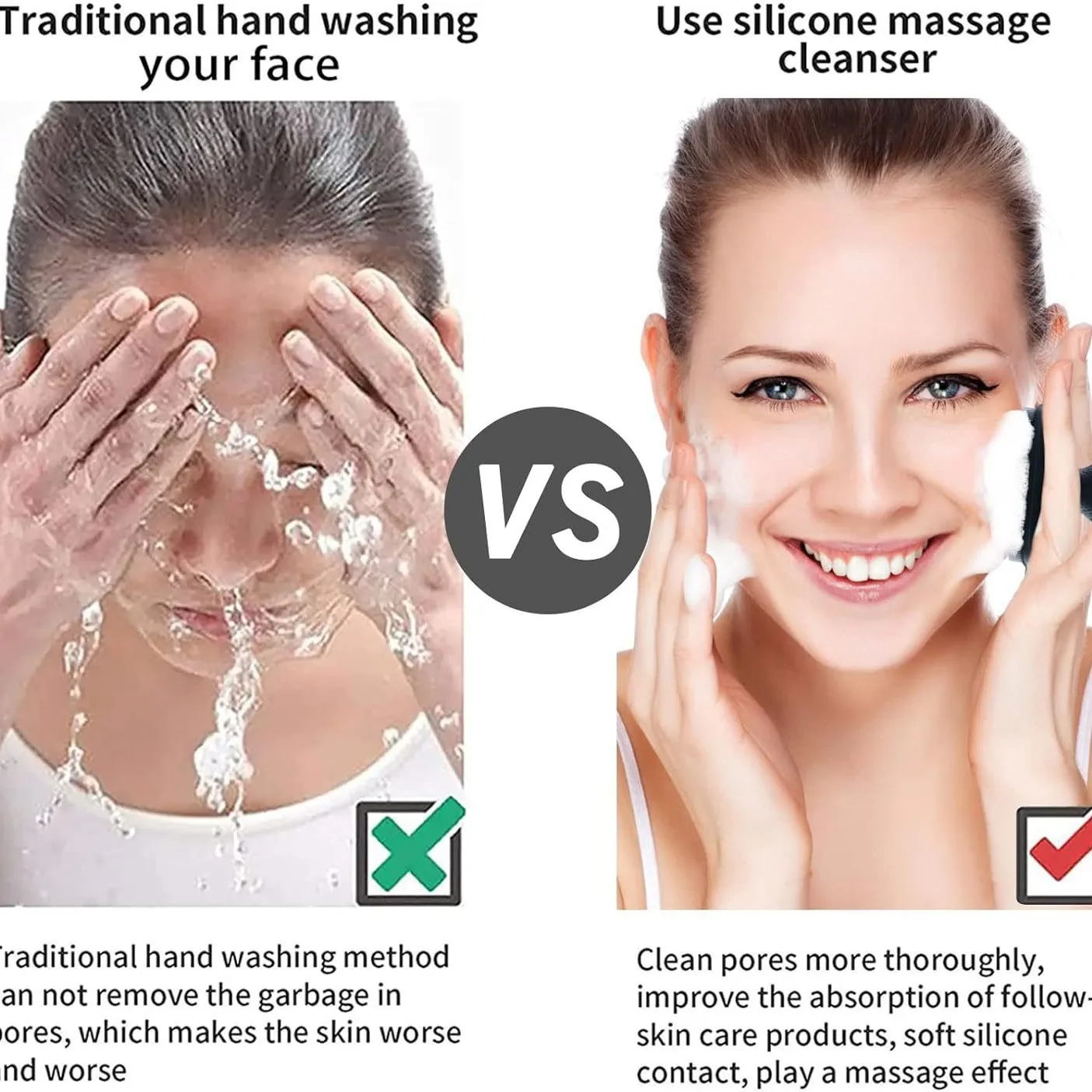 Silicone Face Scrubber for Men - Face Wash Mens review and price
